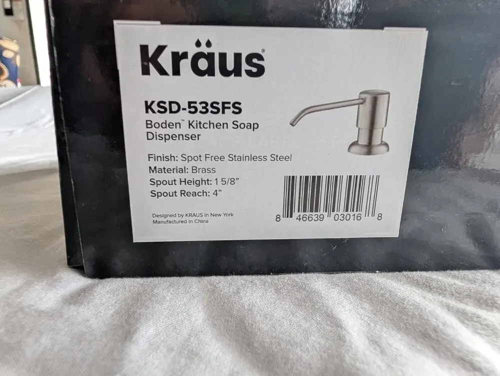 KRAUS Kitchen Soap and Lotion Dispenser in Stainless Steel KSD-41SS (NEW )